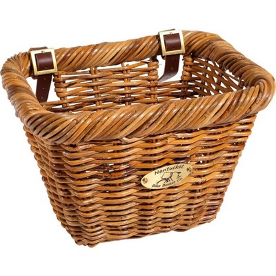 Nantucket Bike Basket Co. Cisco Front Basket: Rectangular Shape, Honey, Dimensions: 13" x 10.75" x 9.5"