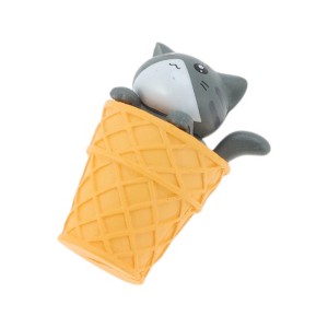 Unique Bargains Decorative Magnets Magnetic Fridge Sticker Irregular Shape Cat with Ice Cream Polyvinyl Chloride 1Pc - 1 of 3