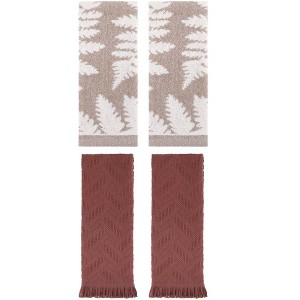 REGALWOVEN 4 Pcs Cotton Soft Absorbent Decorative Hand Towels for Bathroom Kitchen 13 x 29 Inch - 1 of 4