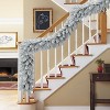 Puleo 9'x10" Flocked Rochester Garland - 2 of 4