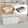 Sideboard 62.9", White Buffet Cabinet with 9 Drawers, Modern Storage for Living Room, Bedroom and Kitchen - 3 of 4