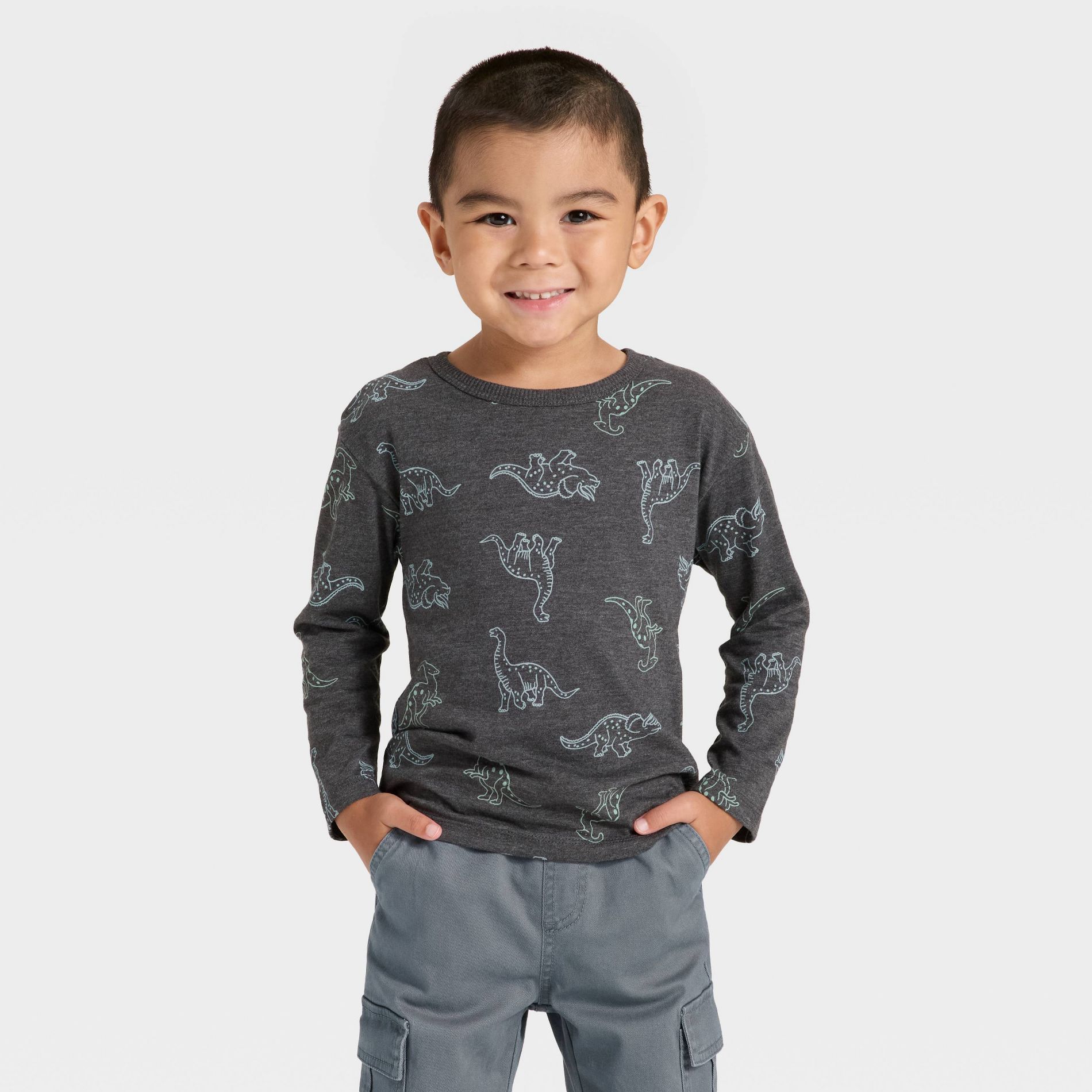 Toddler Boys' Long Sleeve Relaxed T-Shirt - Cat & Jack™