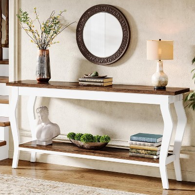 Tribesigns 70.87 Inches Extra Long Sofa Table with 2-Tier Storage