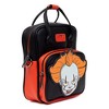 Horror Movies Vegan Leather Crossbody Backpack for Men and Women with Adjustable Strap, It Pennywise Smiling Face Applique - 2 of 4