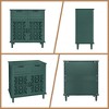 BAOURE American Style 2-Door, 2-Drawer Storage Cabinet, Dark Green Multi-Functional Furniture for Bedroom, Living Room - 4 of 4