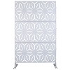 CAVINAS Privacy Screen Modern Metal Fence Panels with Geometric Pattern for Garden Decor and Patio Decor, 76" H×48" W - 2 of 4