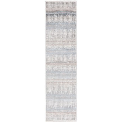 Mila MIL234 Power Loomed Indoor Runner Rug - Beige/Blue - 2'2"x8'- Safavieh