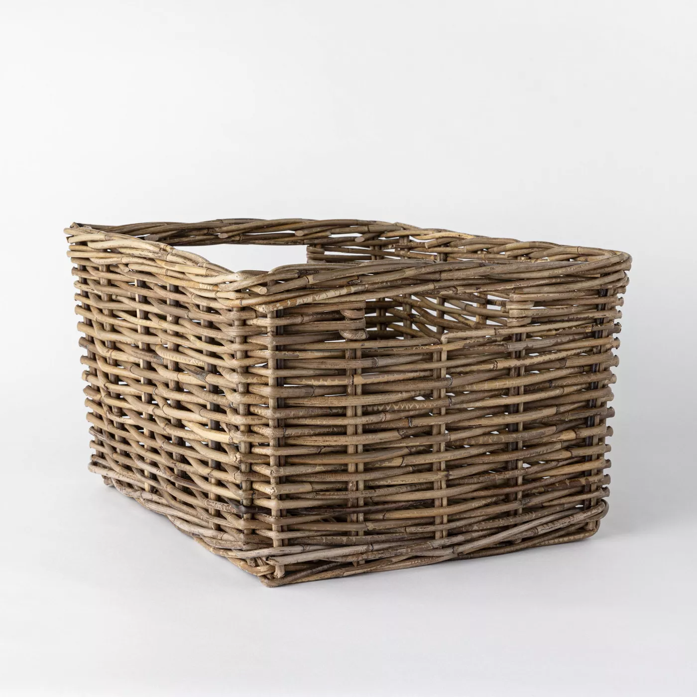 Decorative Rectangle Kooboo Rattan Basket 18" x 12.2" Gray - Threshold™ designed with Studio McGee - image 4 of 6