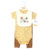 Hudson Baby Cotton Bodysuit, Pant and Bib Set, Kind Human - 2 of 4