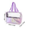 Unique Bargains Women's Clear Letter D Makeup Bag Purple 1 Pc - 3 of 3