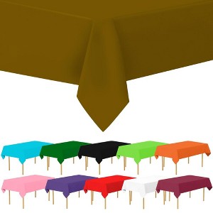 Plastic Tablecloth Disposable, Tablecloths for Rectangle Tables 54 inch. x 108 inch. Fits Tables Up to 8 Feet, Table Cloth for Party - SparkSettings - 1 of 4