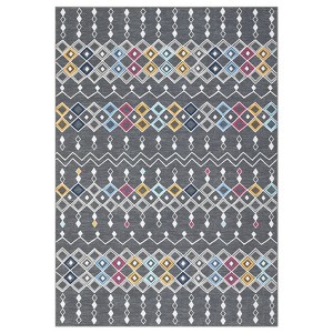 Washable Area Rug Vintage Trellis Accent Rugs Non Slip Rug Foldable Stain Resistant Geometric Low Pile Indoor Carpet for Bedroom Living Room - 1 of 4