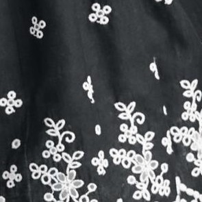 black eyelet embroidery