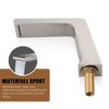 CASAINC 3 Hole Deck Mounted Widespread Bathroom Faucet with Waterfall Spout and Matching Pop-Up Drain - 3 of 4