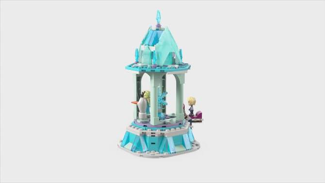 LEGO Disney Frozen Anna and Elsa&#39;s Magical Carousel Building Toy Set 43218, 2 of 9, play video