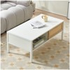 40.16-Inch Rattan Coffee Table – 1 Package Included, Made of MDF and Metal for Durability - 4 of 4