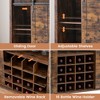 Farmhouse Wine Bar Cabinet with Sliding Barn Door, 47" Kitchen Bar Cabinet with Wine & Glass Rack, Storage Shelves, for Dining Room, Living Room - 2 of 4