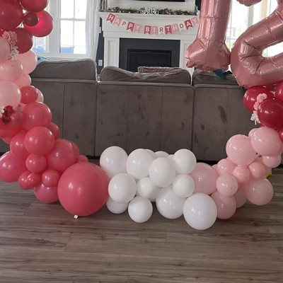 45ct Large Balloons Garland Arch With Confetti White - Spritz™ : Target