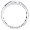 Pompeii3 Mens 1/3ct Diamond Wedding Ring 10k White Gold Anniversary Band - 3 of 4