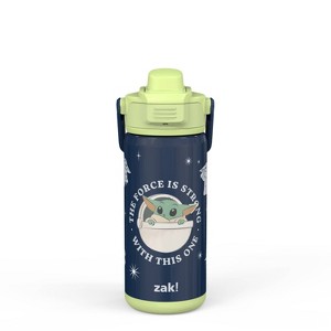 Zak Designs Antimicrobial 14oz Stainless Steel Double Wall Vacuum Beacon Bottle - 1 of 4