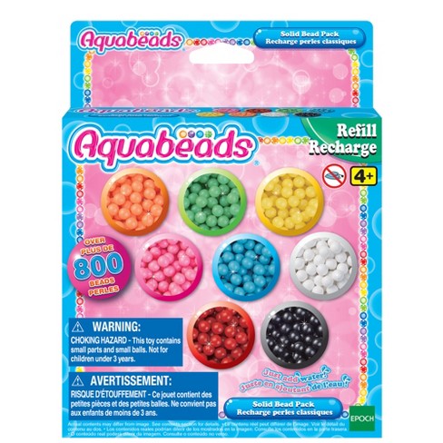 Aquabeads Solid Bead Pack, Arts & Crafts Bead Refill Kit For Children -  Over 800 Solid Beads In 8 Colors : Target