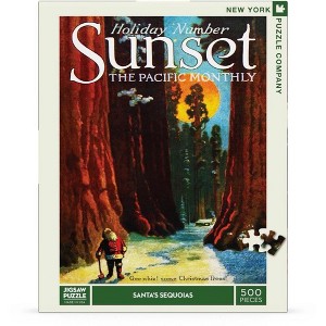 New York Puzzle Company Santa's Sequoias 500 Piece Puzzle - 1 of 4