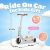 LOVSON 2-in-1 Kids' Balance Scooter with Rear LED Lights and Spray Feature Features a wide footboard and PU tires to protect floors Suitable - 3 of 4