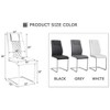 Lyngins Modern Dining Chairs with High Backrest,Upholstered Kitchen Chairs with Anti-slip Footpads,PU Chairs for Dining Room,Kitchen - 3 of 4