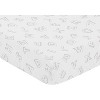 Sweet Jojo Designs Gender Neutral Unisex Baby Fitted Crib Sheet ABC Letters White and Grey - 3 of 4
