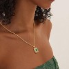 14K Gold Plated Gemstone Pendant Necklace - Tarnish-Proof Dainty Chain for Women, Birthday Gift Jewelry - 3 of 4