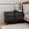 2 Set Nightstands Features Vintage-style and Bevel Design - 4 of 4