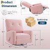 Coucheta 360° Swivel Rocking Glider Chair, Accent Chair for Adults with Adjustable Backrest & Footrest, Cozy Corduroy Upholstered Armchair - 3 of 4