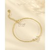 Molenia Gold Pearl Bracelet for Women, 925 Sterling Silver CZ Bracelet, Wedding Bracelets for Brides, Bridesmaid Jewelry Gift for Girl, Bridal, Mom - 3 of 4