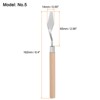 Unique Bargains Stainless Steel Wood Handle Flexible Polished Painting Mixing Scrapers 2 Pcs - 2 of 4