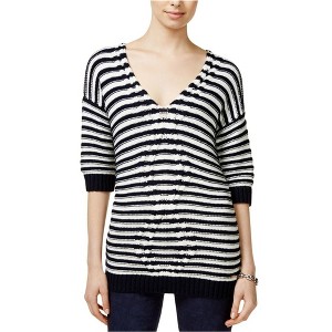 Tommy Hilfiger Womens Striped Cable Pullover Sweater - 1 of 1