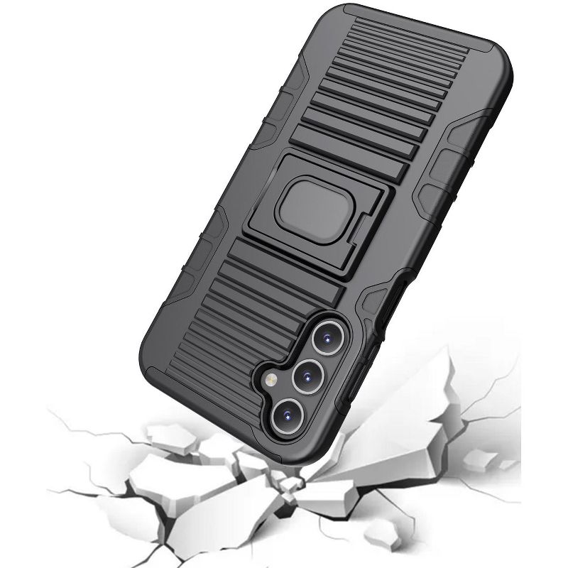 Nakedcellphone Case for Samsung Galaxy A15 5G - Rugged Hybrid Phone Cover with Stand, 4 of 9