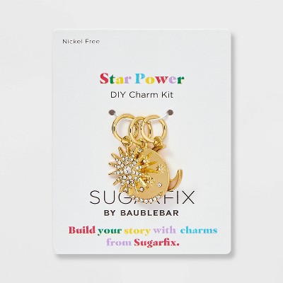 SUGARFIX by BaubleBar Star Power Charm Necklace Set 3pc - Gold: Zinc Statement Jewelry with Clasp Closure