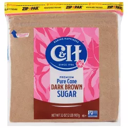 C&H Premium Pure Cane Dark Brown Sugar - 2lbs