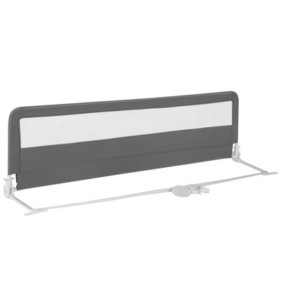 Infans 71" Foldable Baby Bed Rail Guard Toddlers Swing Down Safety Bedrail Grey