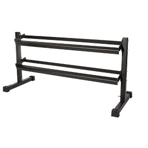 York Barbell 2 Tier Dumbbell Stand Rack – Heavy-Duty Weight Storage for Home Gym, Holds Up to 10 Pairs - 1 of 1