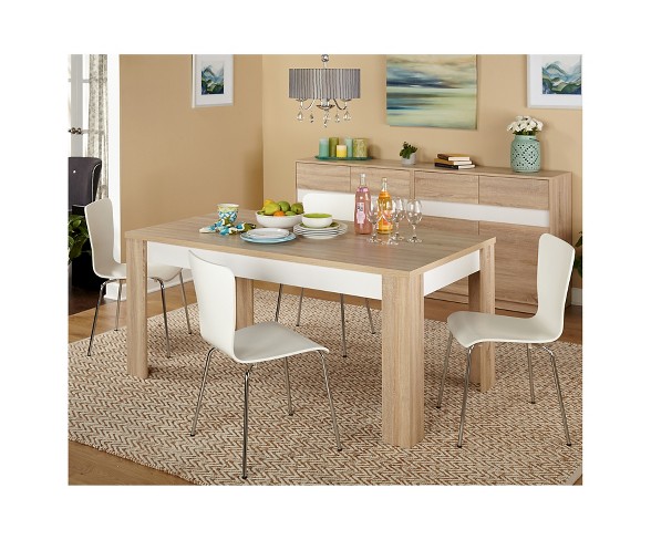 Mandy Dining Set Natural/White 5 Piece - TMS