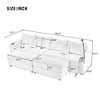 2/4/5/6 pcs Sectional Sofa Couch, Storage Sofa Chair with Movable Ottoman, USB Ports, Cup Holders, Phone Holder -ModernLuxe - 3 of 4