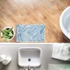 Stupell Industries Blue Sea Scrolls Pattern Printed Plush Bath Mat And Bath Rug, Design By Emma Peal, 18"X30" - 3 of 4