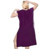 HAPPY BAY Women's Vacation Beachwear Long Bathing Suit Summer Short Front Tie Swimsuit Cover Ups X-Large-XX-Large Purple Solid - 3 of 4