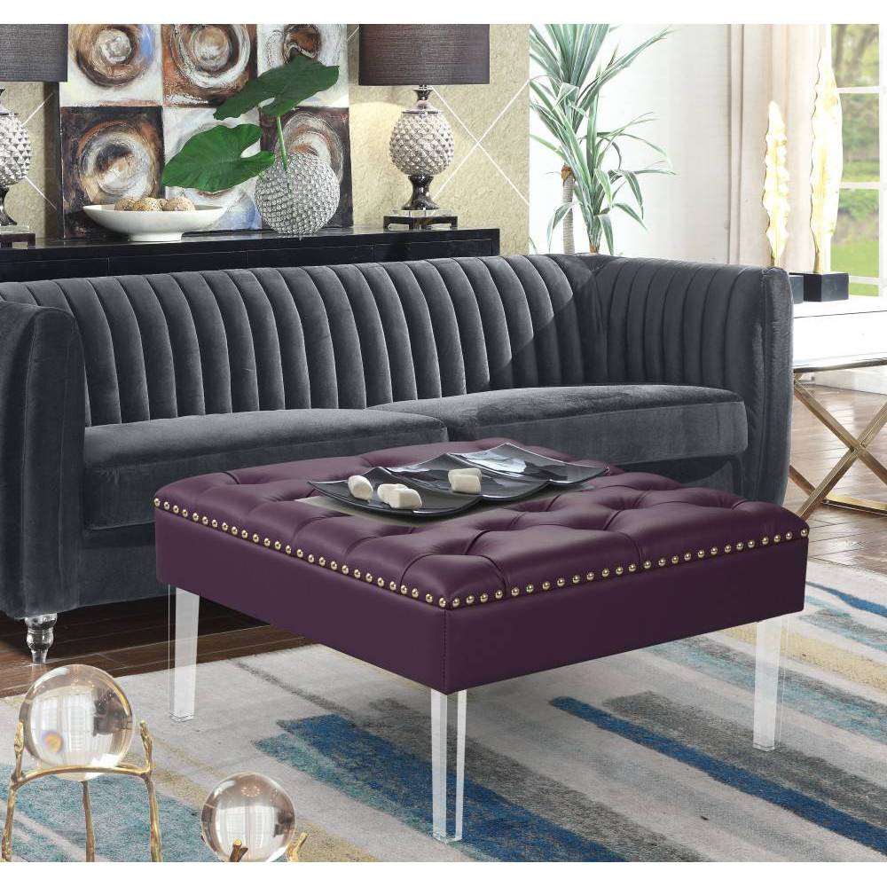 Remi Ottoman Purple - Chic Home Design was $299.99 now $209.99 (30.0% off)