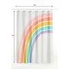LunaLulinlk Kids Rainbow Shower Curtain with Hooks - 2 of 4