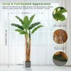 5FT Artificial Banana Tree with Thick Trunk and Realistic Leaves in Weighted Pot for Table and Window Decor - 2 of 4