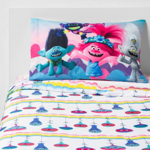 Trolls 2 World Tour Twin Color Your World Sheet Set Target