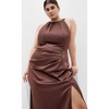 CITY CHIC | Celina Halter Maxi Dress - raisin | 14W - 2 of 4