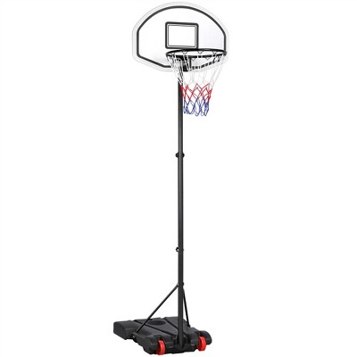 Best Choice Products Kids Height-Adjustable Basketball Hoop, Portable  Backboard System w/ 2 Wheels - White